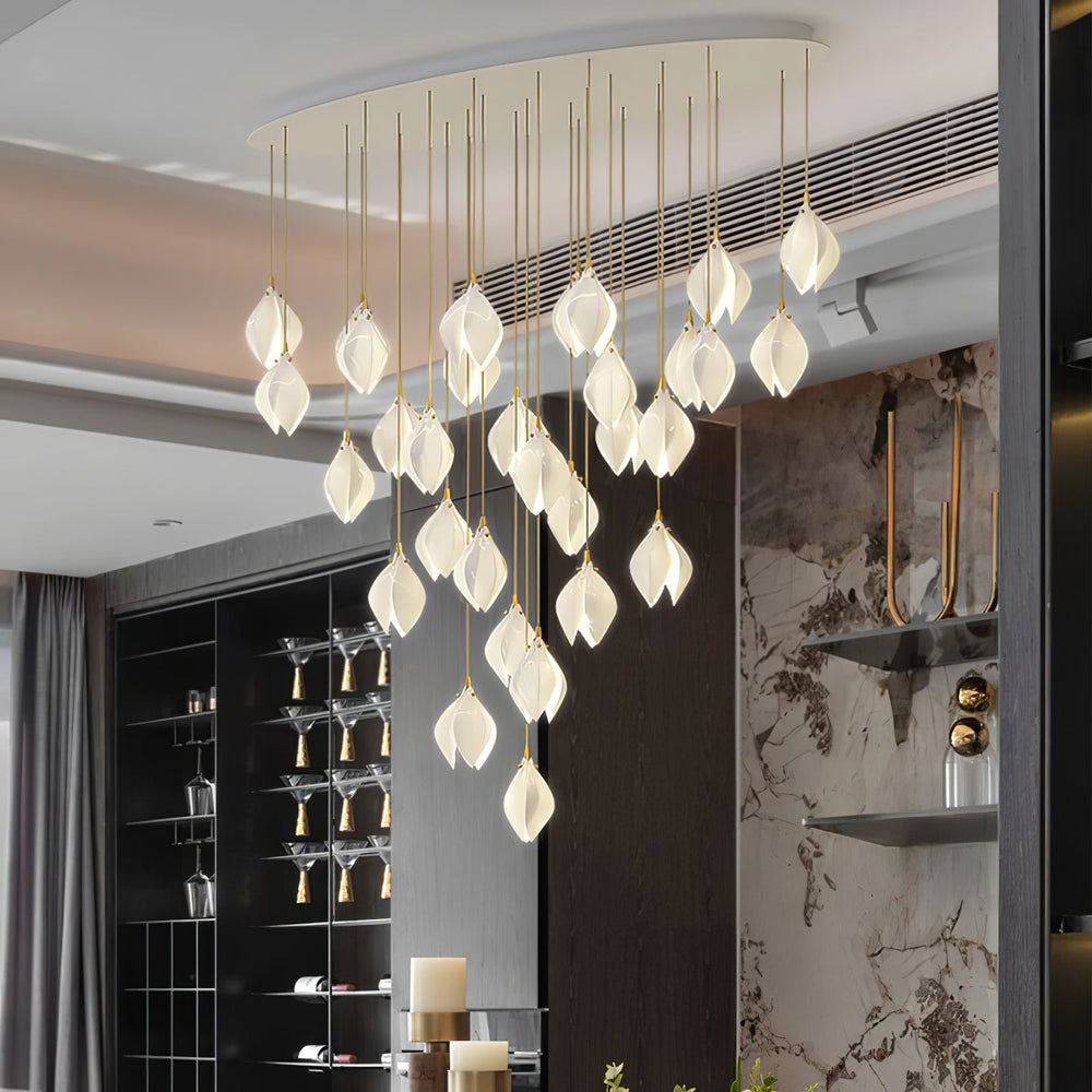 Galaxy Celeste Flora Crystal Spiral Chandelier