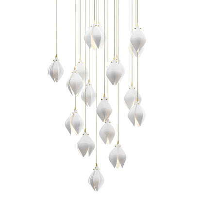 Galaxy Celeste Flora Crystal Spiral Chandelier