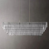 Cuailhfer Clear Rectangle Chandelier 77"