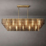 Cuailhfer Smoke Rectangle Chandelier 77"