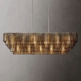 Cuailhfer Smoke Rectangle Chandelier 77"