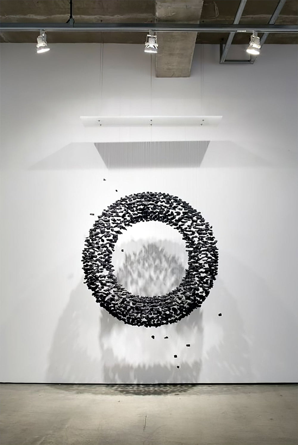 The Charcoal Halo LED Stone Crystal Chandelier