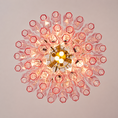 Living/Dining Room Chandelier – Artisan Murano Style Virelle Cascade