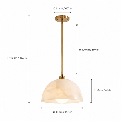 Living/Dining Room Mini Pendant Light – Vintage Celestine Dome