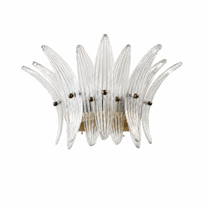 Living Room Wall Sconce | Sculptural Floral Glass Style | Celestia