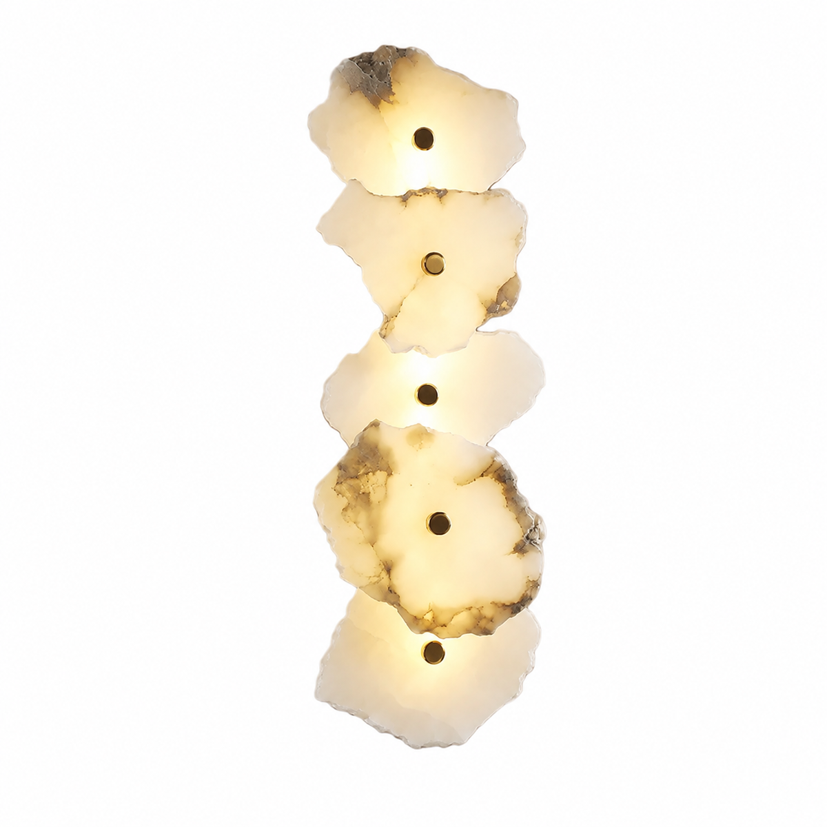 Living Room Wall Sconce | Spanish Alabaster Organic Modern | Petalune