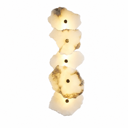 Living Room Wall Sconce | Spanish Alabaster Organic Modern | Petalune