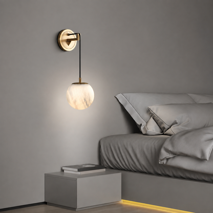Bedroom Wall Pendant | Spanish Alabaster Mid-Century Modern | Orlena