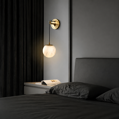 Bedroom Wall Pendant | Spanish Alabaster Mid-Century Modern | Orlena