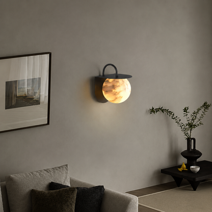 Living Room Wall Sconce | Spanish Alabaster Contemporary | Novera