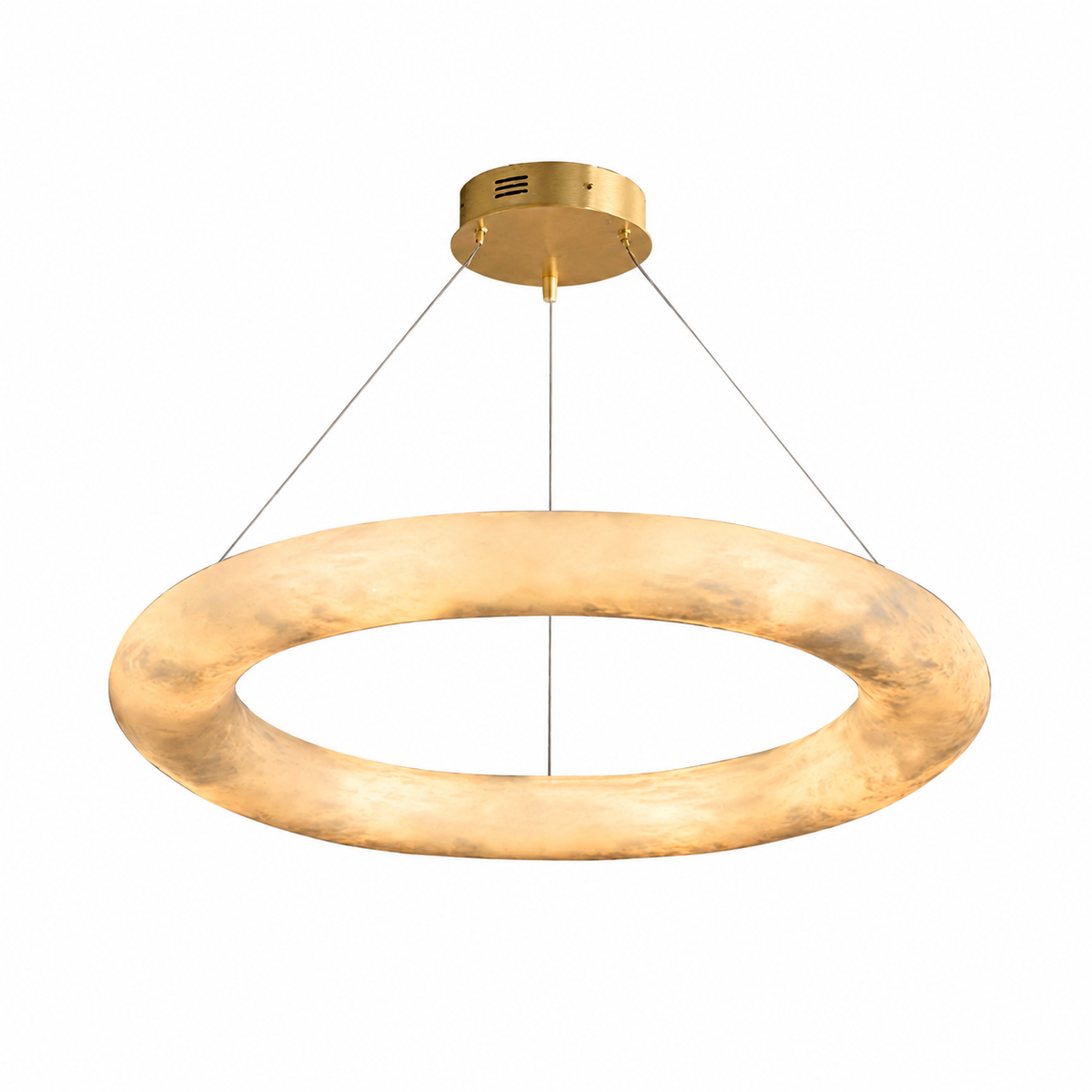 Living Room Ring Pendant | Spanish Alabaster Minimalist | Orbisara