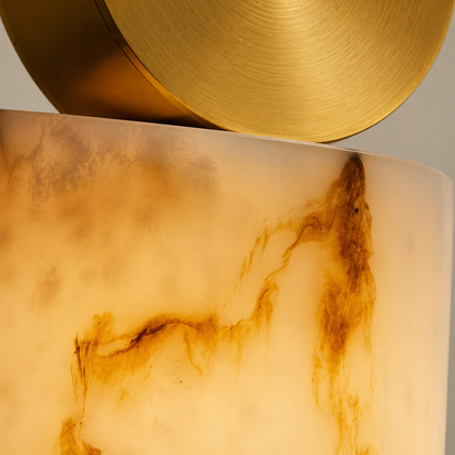 Bedroom Pendant Light | Spanish Alabaster Mid-Century Modern | Lunessa