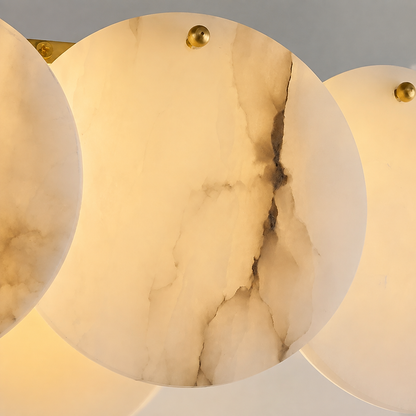 Dining Room Linear Chandelier | French Art Deco Spanish Alabaster | Valencia