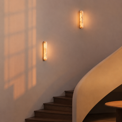 Living Room Wall Sconce | Spanish Alabaster Minimalist | Valora