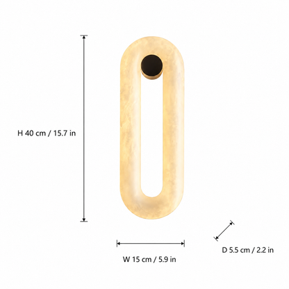Living Room Wall Sconce | Spanish Alabaster Minimalist | Orelis
