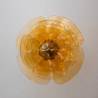 Living Room/Dining Room Chandelier – Artisan Murano Style Petal Cascade