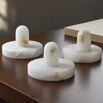 Bedroom Pendant Light | Alabaster Disc Minimalist | Discora