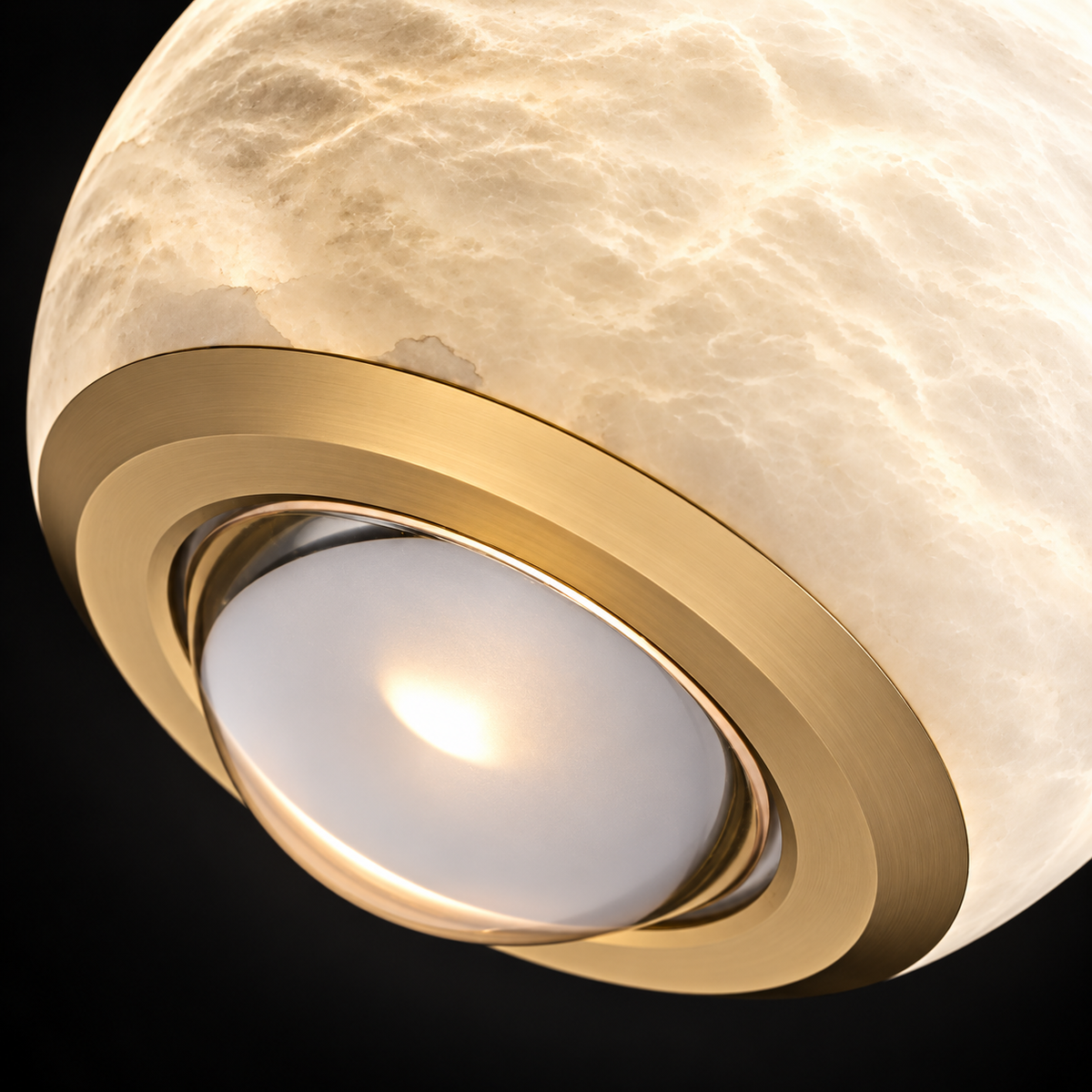 Bedroom Pendant Light | Alabaster Globe Modern | Orbelle