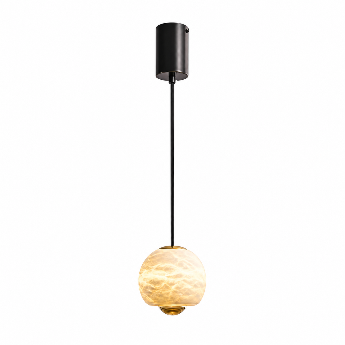 Bedroom Pendant Light | Alabaster Globe Modern | Orbelle