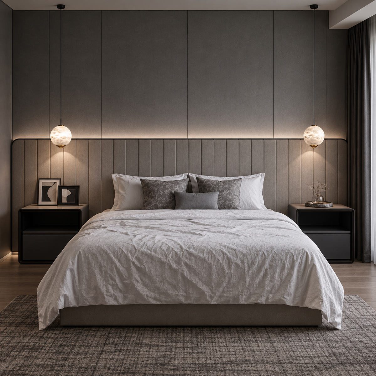Bedroom Pendant Light | Alabaster Globe Modern | Orbelle