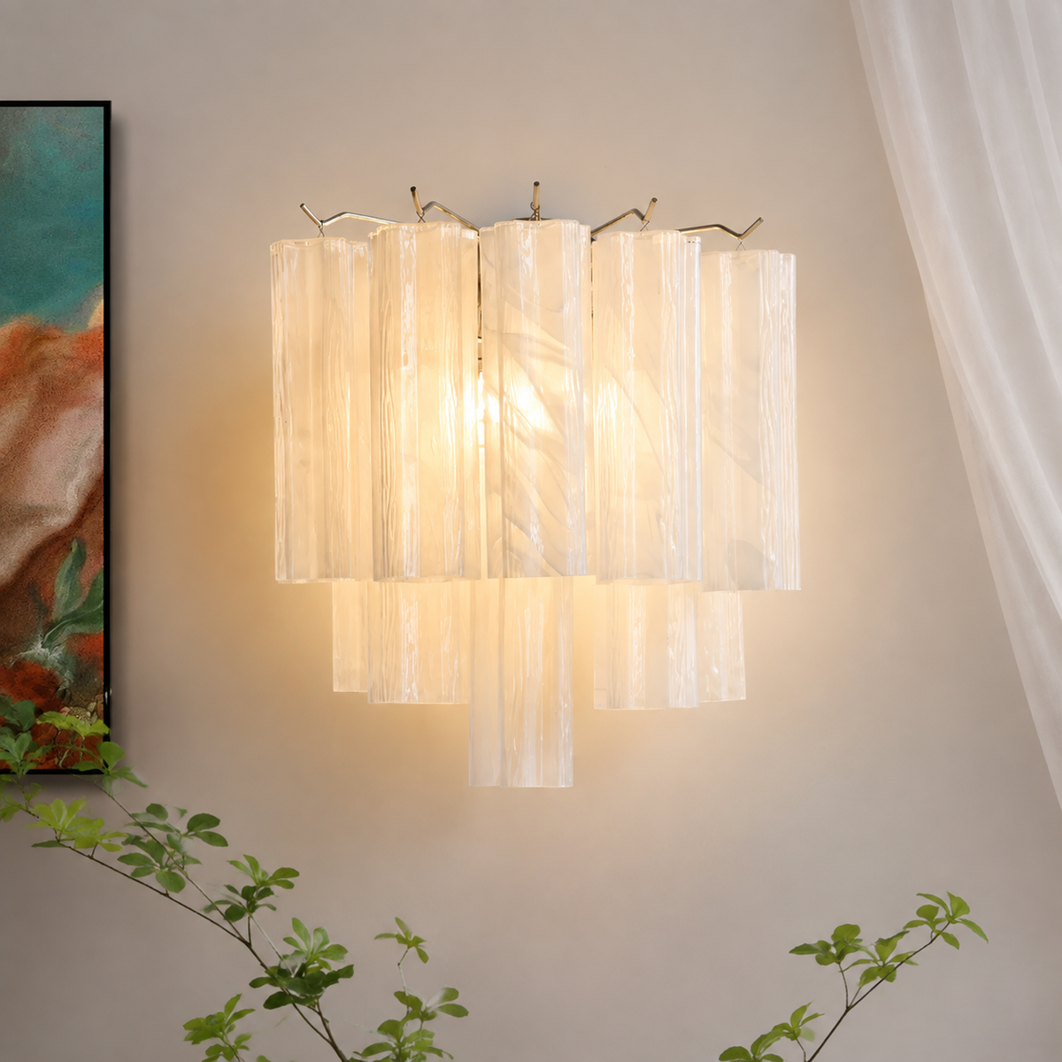 Bedroom Wall Sconce | Murano-Style Glass | Floravia