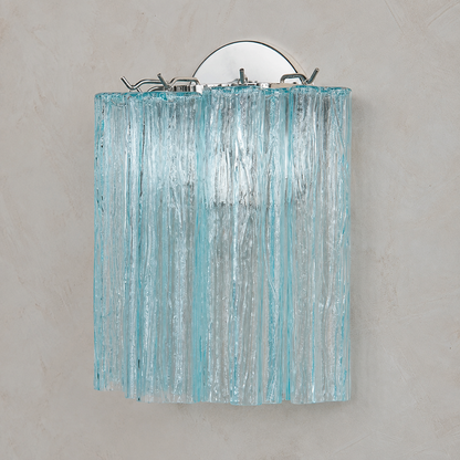 Bedroom Wall Sconce | Murano-Style Fluted Glass | Mirelle