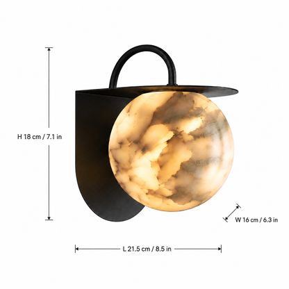 Living Room Wall Sconce | Spanish Alabaster Contemporary | Novera
