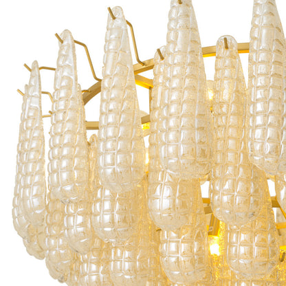 Chaves 12-Light Chandelier with Champagne Glass and Antique Brass Finish