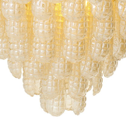 Chaves 12-Light Chandelier with Champagne Glass and Antique Brass Finish