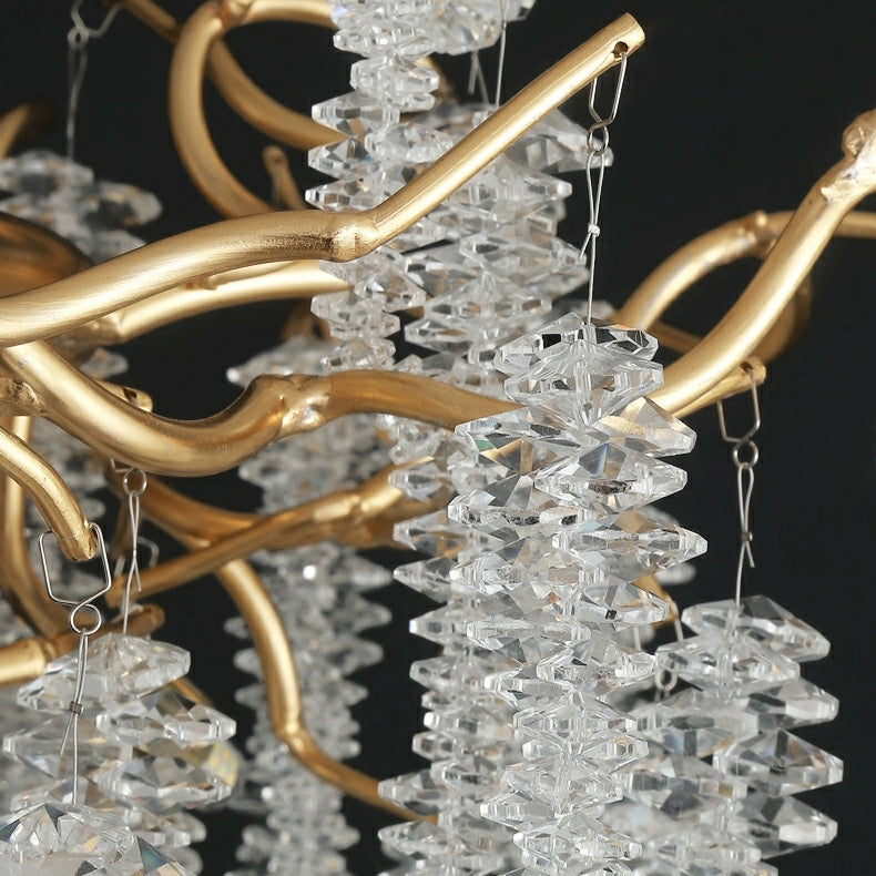Branch Style Ceiling Light Crystal Icicle Chandelier