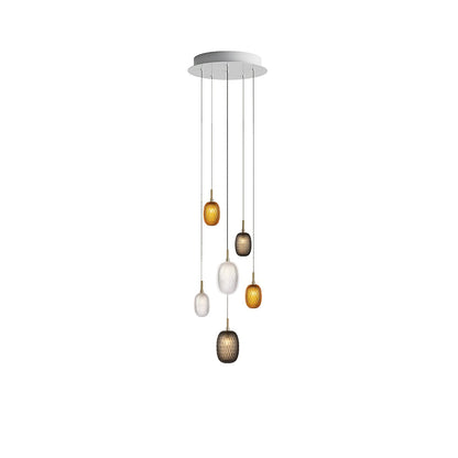 Galaxy Chromatic Gem Drop Spiral  Chandelier