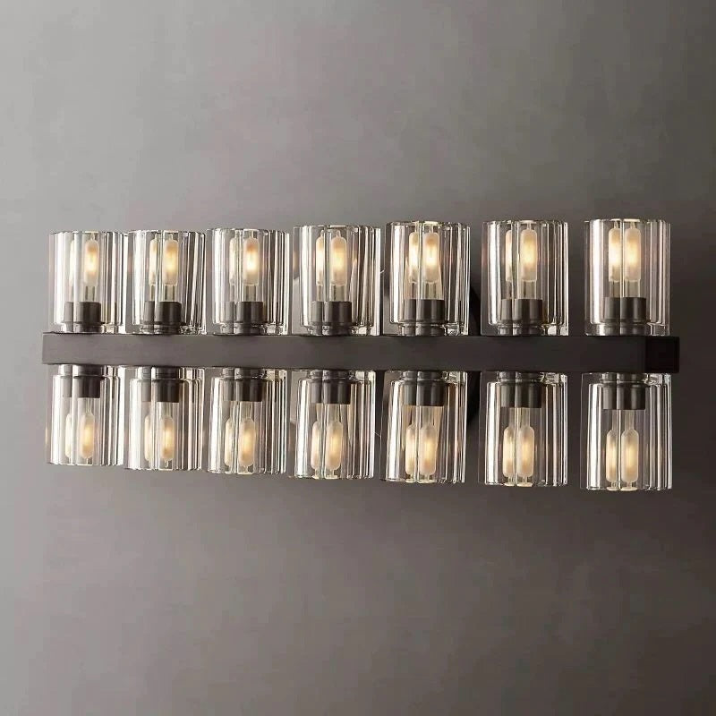 Claire Crystal Wine Cup Linear Wall Sconces 14-Light