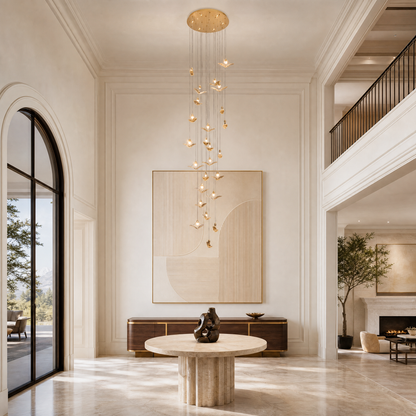Oraen Cascading Handmade Glass Chandelier