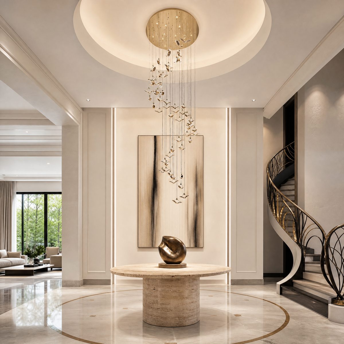 Oraen Cascading Handmade Glass Chandelier