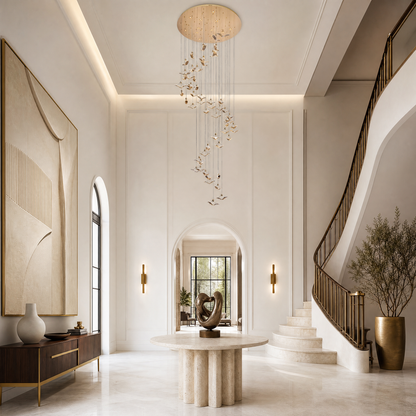 Oraen Cascading Handmade Glass Chandelier