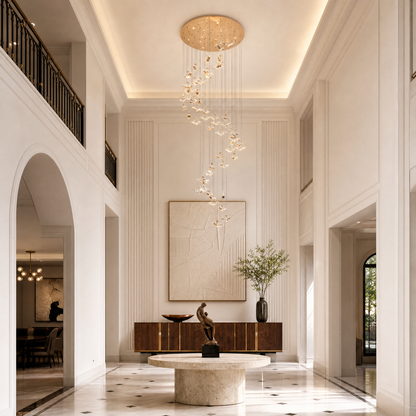 Oraen Cascading Handmade Glass Chandelier