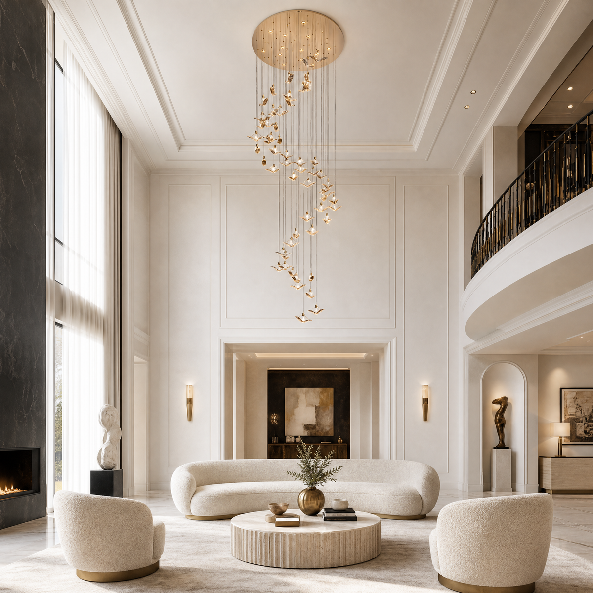 Oraen Cascading Handmade Glass Chandelier