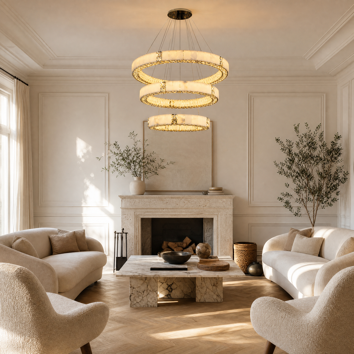 Paeen Modern Tiered Ring Chandelier