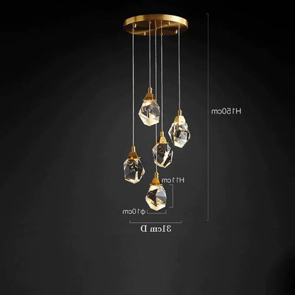 Denise Prism Crystal Multi-Lights Pendant