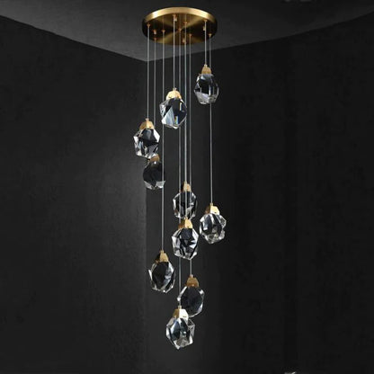 Denise Prism Crystal Staircase Chandelier