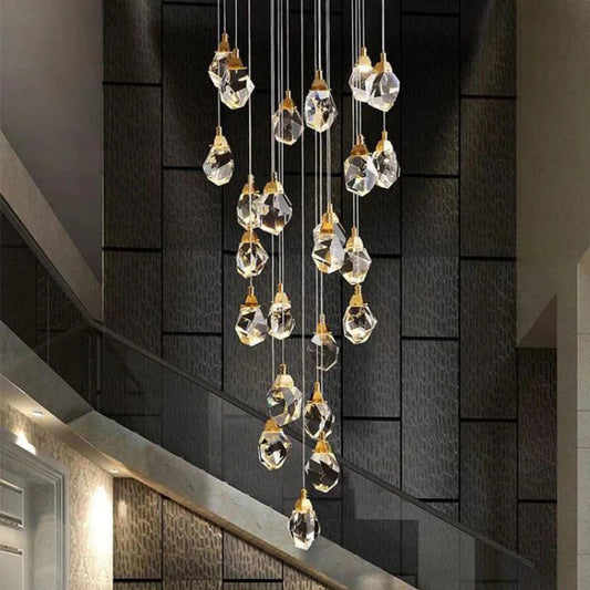 Denise Prism Crystal Staircase Chandelier