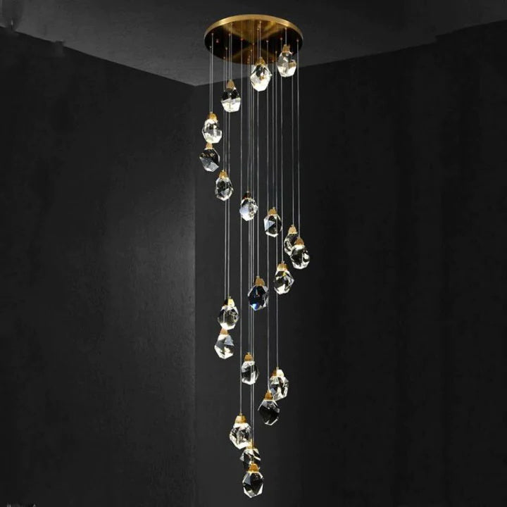 Denise Prism Crystal Staircase Chandelier