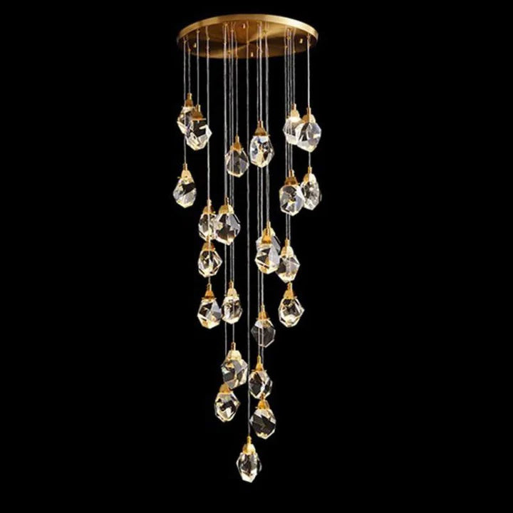 Denise Prism Crystal Staircase Chandelier