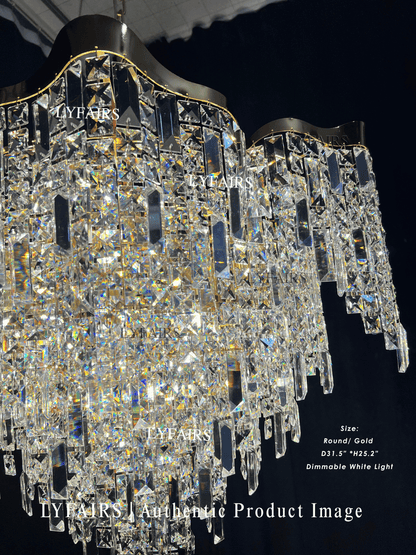 Crystal Tassel Chandelier Set For Living Room/Dining Room/Bedroom