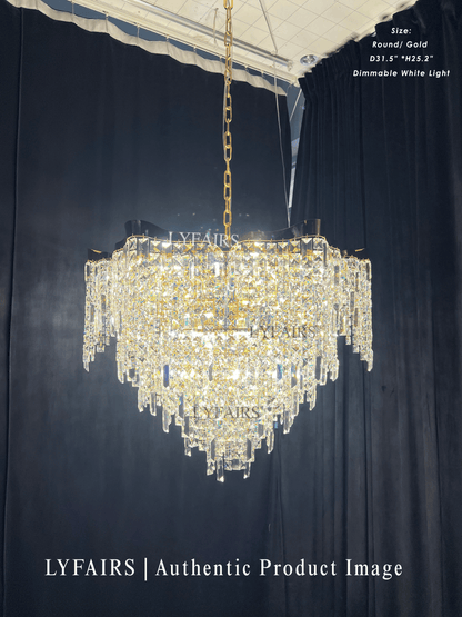 Crystal Tassel Chandelier Set For Living Room/Dining Room/Bedroom