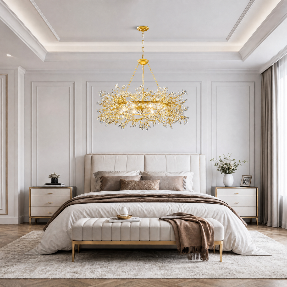 Rowan Twig Modern Round Chandelier 39"D