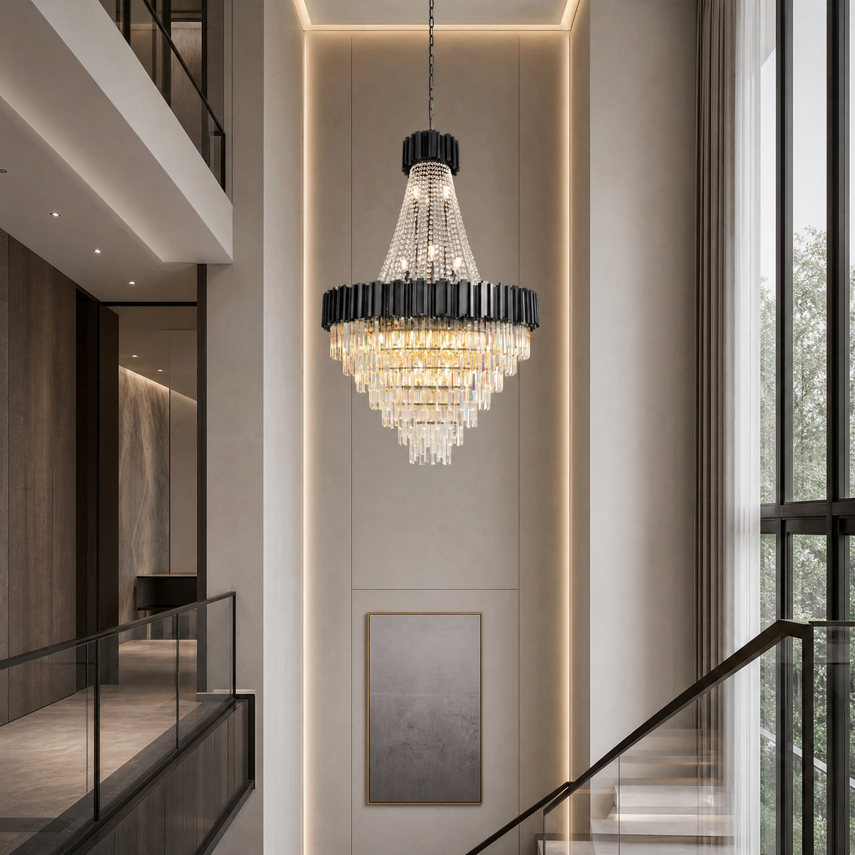 Preston Contemporary Crystal Round Chandelier