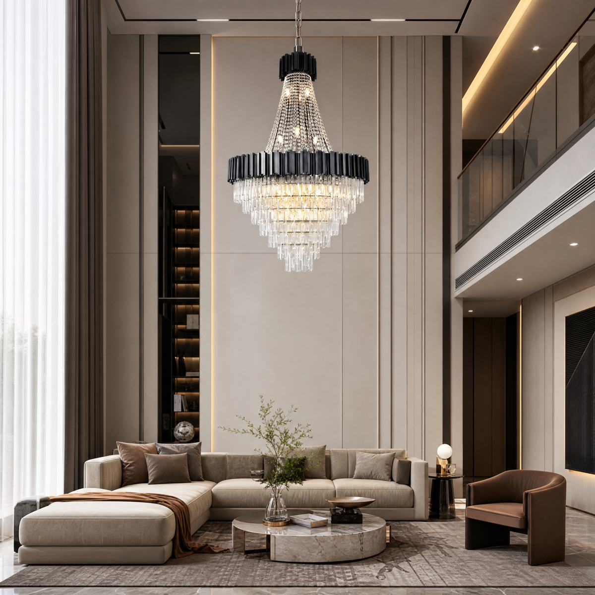 Preston Contemporary Crystal Round Chandelier
