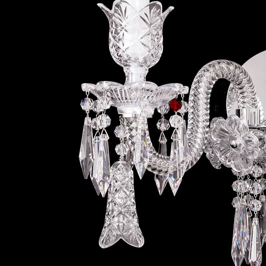 Elegance Candle Crysara Crystal Wall Sconce With Bell