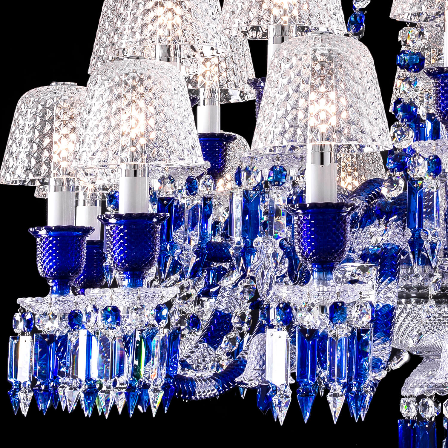 Crysara Zenith Faunacrystopolis Blue Crystal Chandelier